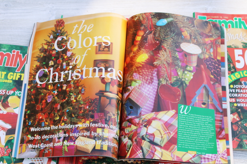 photo of 1990s vintage Family Circle Christmas magazines lot, baking, holiday recipes, ads!  #2